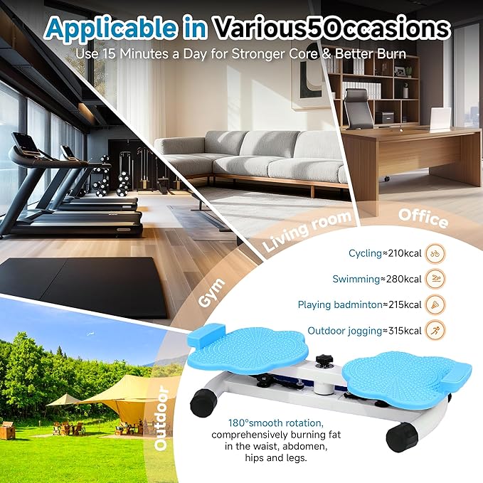 Waist Twisting Machine, Ab Twister Board, Waist Twister, Waist Twisting Fitness Tool, Waist Twister for Women Belly Fat - Ultra-Quiet 20dB Home Fitness Board with Foot Massage