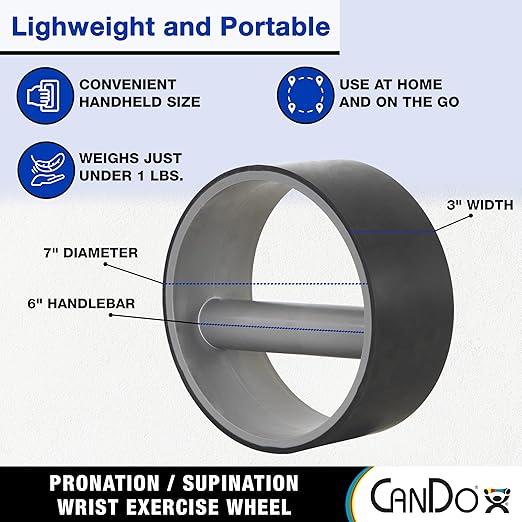 CanDo Pronation/Supination Wrist Exercise Wheel