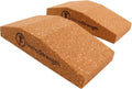 Cork Yoga Wedge Block - Non-Slip Wrist Support, Set of 2