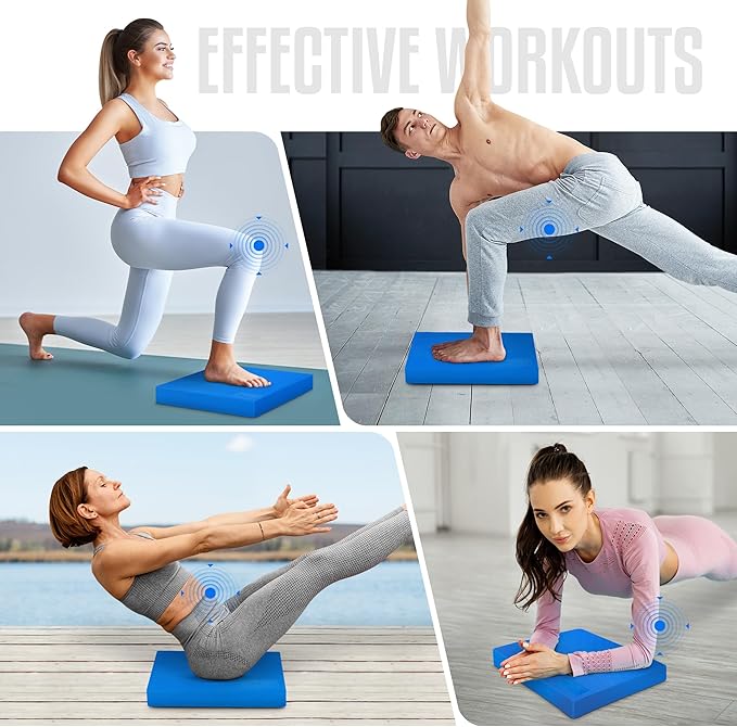 Yes4All Balance Pad, Nonslip TPE Foam Balance Pad with Upgraded Sizes - L, XL, XXL Balance Mat for Fitness, Yoga & Stability Training - Multicolor Options
