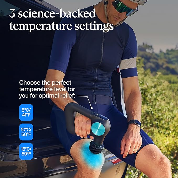 TheraGun Cold Attachment for Deep Tissue Massage Gun | Features 3 Cold Therapy Temperature Levels for Pain Relief, Inflammation & Swelling Treatment | Compatible with PRO Plus, Mini Plus & Prime Plus