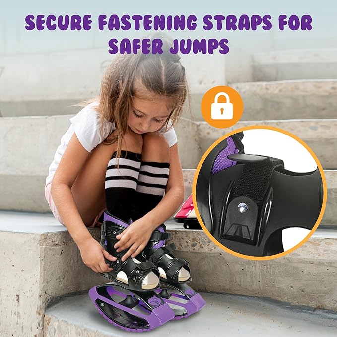 New Bounce Jumping Shoes - Kangaroo Jumping Shoes for Kids - Exercise Moon Shoes - Bouncy Shoes for Ages 8-12 - Size 1-6 (32-38 EU)