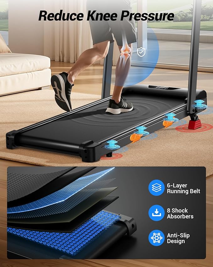 CURSOR FITNESS 3-in-1 Walking Pad Treadmill with 15% Incline 0.6-6.2MPH Foldable Quiet Walking Pad for Home Office 2.5HP Under Desk Compact Treadmill with 300LBS Capacity