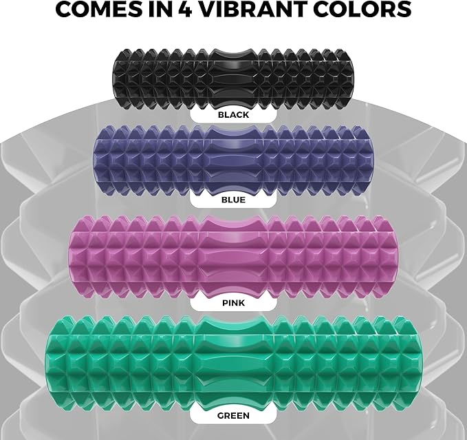 Nordic Lifting Vibrating Foam Roller w/ 5-Speed Vibration – High-Density EVA Foam for Deep Tissue Massage, Relaxation & Mobility Support