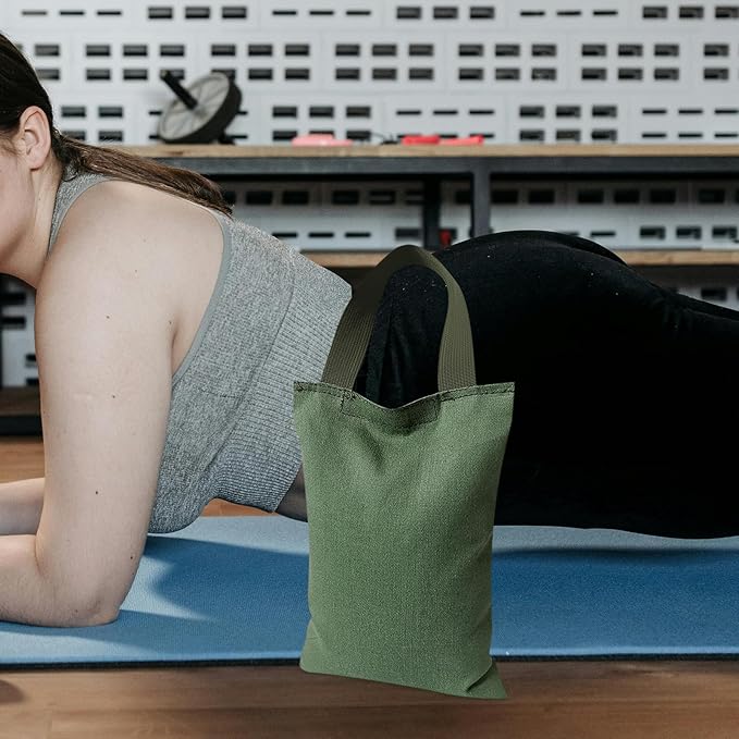 Weighted Yoga Sandbag with Handle 2kg Canvas Sandbag for Fitness Training and Leg Press Exercise for Workout and Dance
