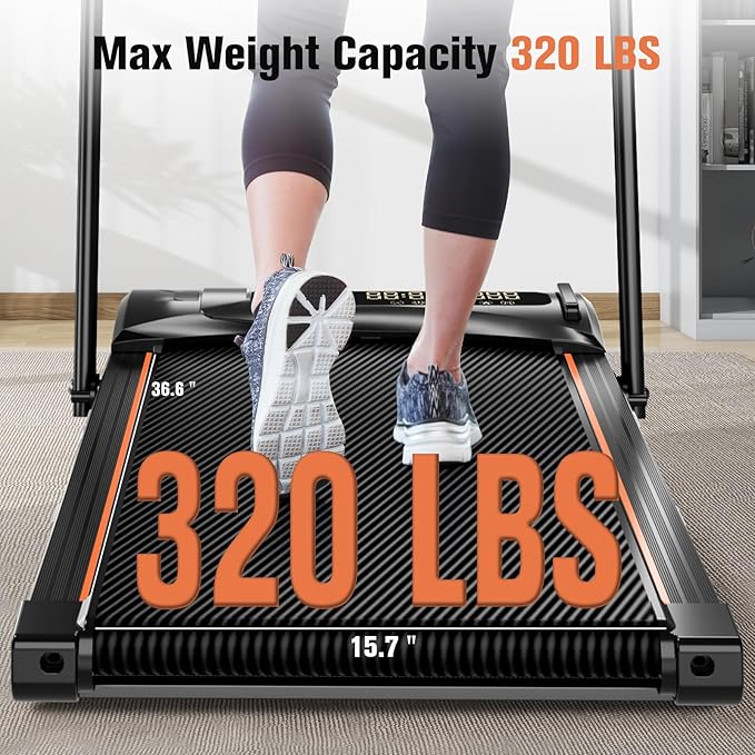 Walking Pad Treadmill with Desk, Foldable Treadmills for Home, Quiet Treadmill with 10% Incline, 300lbs Weight Capacity Walking or Running for Home Office