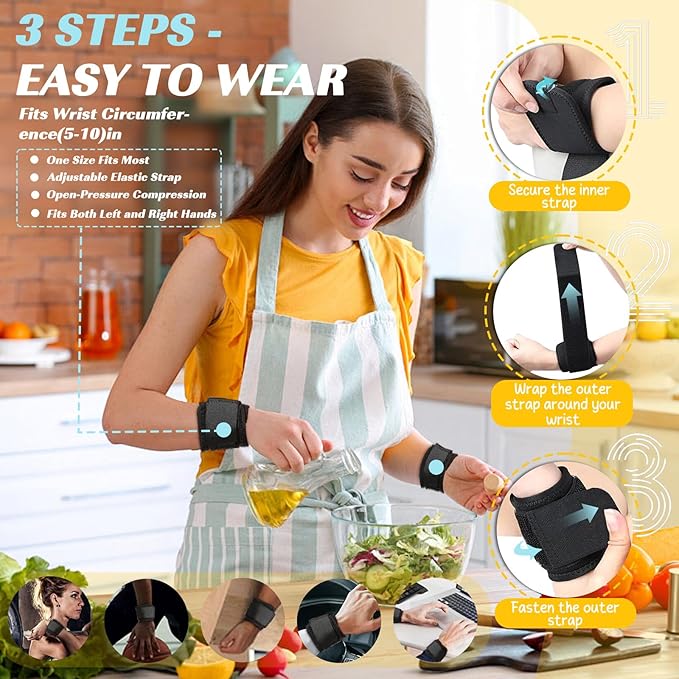 2 Pack Wrist Support Wrist Brace Adjustable Wrist Strap,Gym Wrist Protection