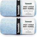 Hot Yoga Towel,Microfiber Yoga Mat Towels Non Slip for Hot Yoga Absorbent Microfiber Sweat Anti-Slip Cover,Bikram,Pilates,Exercise,Fitness 28 inch X 72 inch Blue 2 Pack