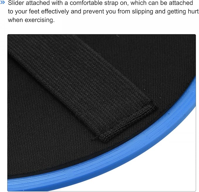 uxcell Exercise Core Sliders, Glider Discs with Straps, Use on Carpet or Floor for Full Body Workout