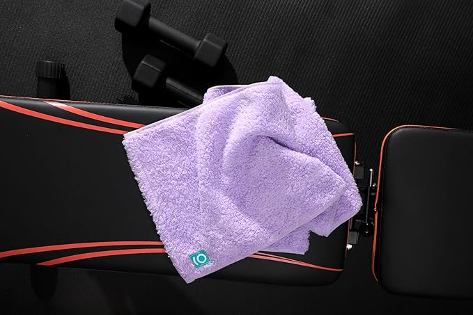 FACESOFT Eco Friendly Gym Towels for Working Out - Soft and Absorbent Cotton Exercise Towel - No Synthetic Microfibers or Plastics - Sweat Towel for Gym, Fitness, Sports, Yoga - Lavender - 1 Pc