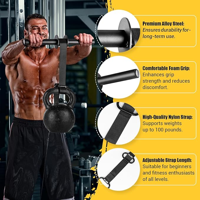 Forearm Strengthener and Wrist Roller, 43.3 in Or 51.2 in Ultra-Strong Nylon Webbing Wrist & Forearm Blaster with Quick Locking Mechanism, Durable Anti-Slip Grip Handles for Forearm Strength Training