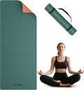 Yoga Mat Non Slip, Anti-Tear 1/4 Thick TPE Yoga Mats for Women and Men, 72"x24" Exercise & Fitness Mat with Carrying Strap, Workout Mats for Yoga, Pilates and Floor Exercise