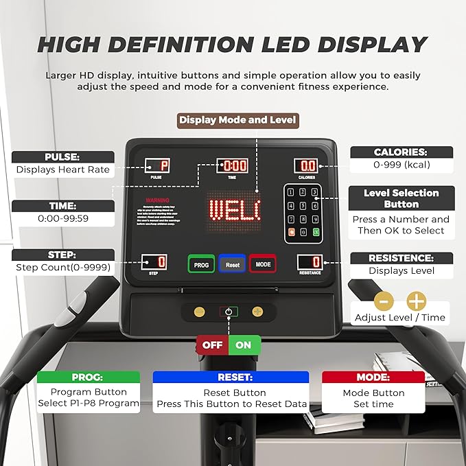 DELAVIN Stair Stepper with LED Screen, Commercial Grade Stepper Machine with 15 Speed Levels, Stepmill Exercise Machine with 440 LBS Capacity, Stair Climber for Cardio and Lower Body Workouts (FBA)