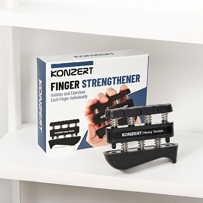Finger Strengthener - Grip Strength Trainer, Forearm & Hand Gripper Exerciser, Strengthening Grip for Therapy, Guitar Handgrip, Wrist Strengtheners
