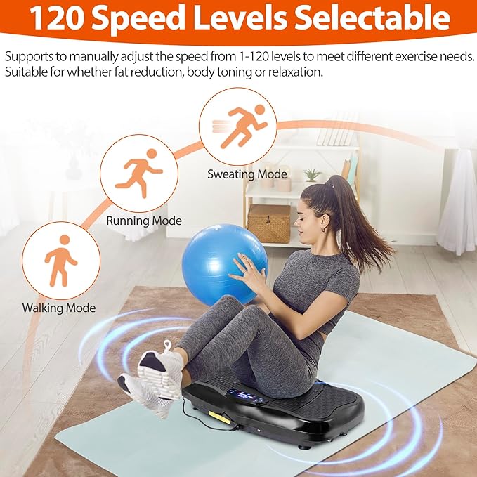 ZENY Vibration Plate Exercise Machine, Full Body Vibration Platform for Home Workout, Weight Loss, Lymphatic Drainage, Body Shaping