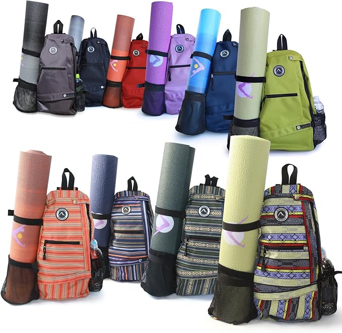 AURORAE Yoga Mat/Gym/Picklleball Cross-body Travel Sling Back Pack. Mat sold separately.