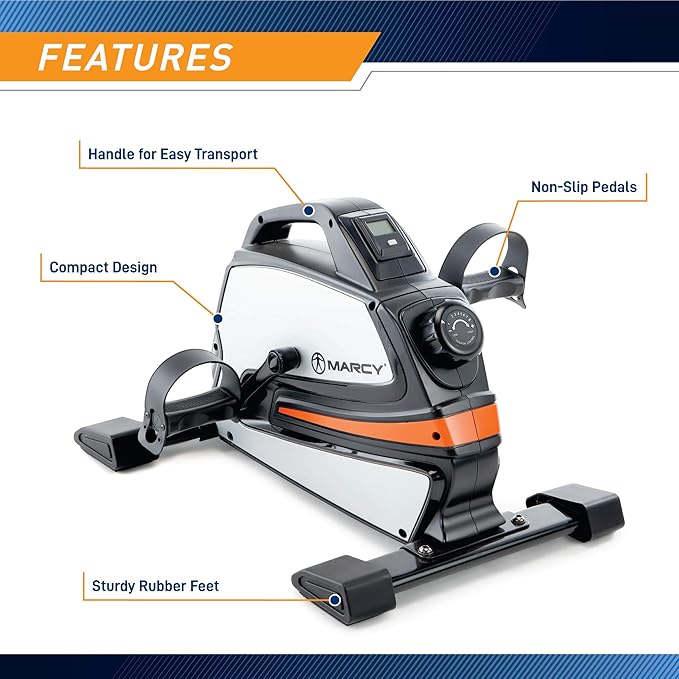 MARCYMarcy Magnetic Resistance Folding Exercise Bike with Transport Wheels - NS-653