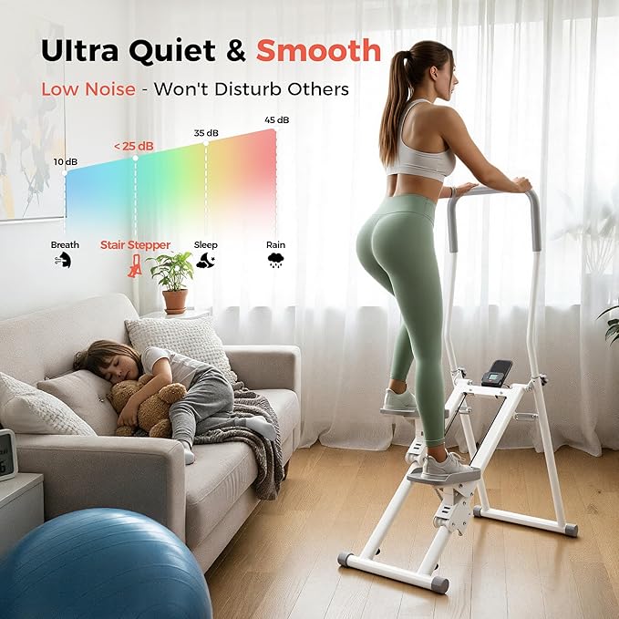 Stair Stepper for Home,Compact Folding Cardio Stair Climber for Full-Body Workout,Perfect for Women Men