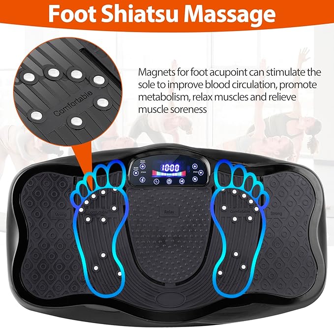 ZENY Vibration Plate Exercise Machine, Full Body Vibration Platform for Home Workout, Weight Loss, Lymphatic Drainage, Body Shaping