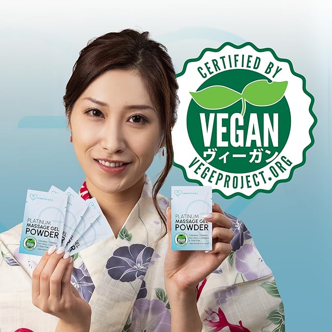 Premium Massage Gel Powder | Made in Japan | Paraben & Glycerine Free | 5g Travel Sachet Makes 16.9 fl oz