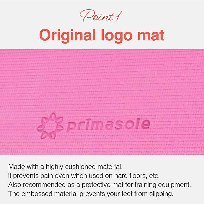 Primasole Yoga Mat with Carry Strap for Yoga Pilates Fitness and Floor Workout at Home and Gym Non-slip 9 colors