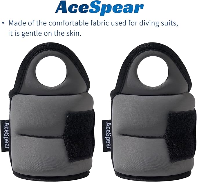 AceSpear Wrist Weights with Thumb Loops Lock for Men Women 1lb*2 2lbs*2 3lbs*2 Ankle Weights Weighted Gloves for Running Strength Training Walking Exercises