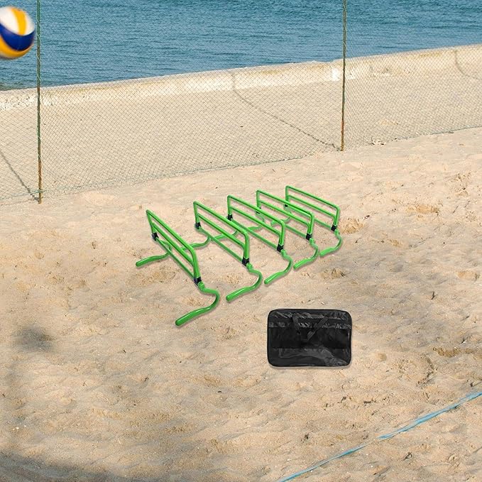 5X Agility Hurdles Obstacles Improves Strength Adjustable Speed Hurdles for Soccer Athletes Basketball Running Indoor Outdoor