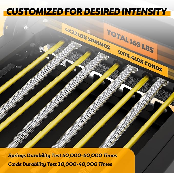 Foldable Pilates Reformer for Home Use, Portable Pilates Machine Reformer with Adjustable Resistance, Springs and Cords, Compact, Lightweight, Perfect for Home Gym, Maximum Load 400 LBS