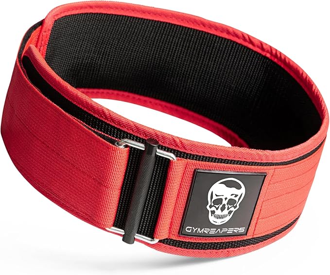 Gymreapers Quick Locking Weight Lifting Belt for Men Gym Belt for Powerlifting Deadlift Belt with 4 Inch Neoprene Metal Buckle Back Support Weightlifting Belt Women