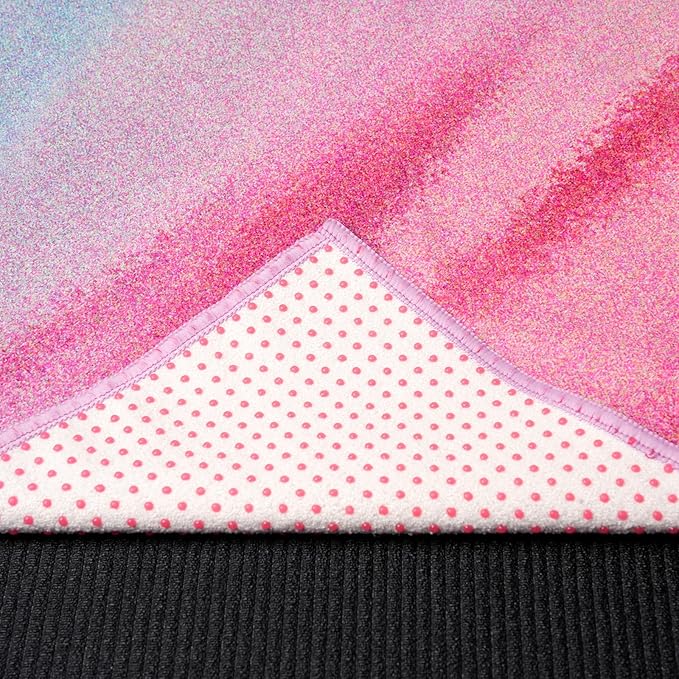 Eunzel Hot Yoga Towel, Non Slip Yoga Mat Towel Sweat Absorbent Printed Yoga Towel with Grip Dots for Hot Yoga, Pilates and Workout 72"x 24", Sunset