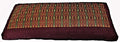Meditation Bench Cushion for Kneeling Seiza (Global Weave Burgundy Brown)