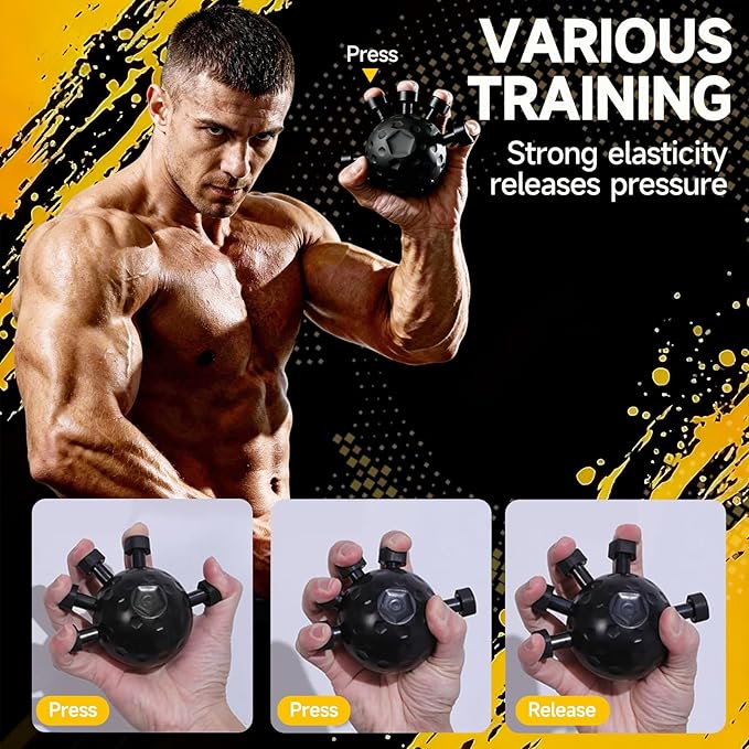 NEDVI Finger Grip Strengthener, 2026 New Hand Forearm Trainer, Arm Toning Shaper and Wrist Strengthener Ball,Portable Adjustable Hand Grip Strengthener for Gym, Piano and Guitar Training