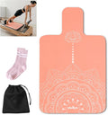 Pilates Reformer Mat Non Slip – Washable Reformer Mat Cover with Grip Socks & Mesh Bag, Sweat Absorbing Pilates Reformer Towel for Studio & Home Use