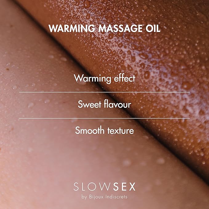 Warming Massage Oil for Couples – Kissable Coconut Flavor, Edible Body Oil with Blow-Activated Warming Sensation – Smooth, Toy & Condom Compatible Erotic Gel for Sensual Foreplay