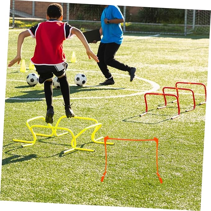 POPETPOP Adjustable Soccer Training Hurdles Agility Equipment for Boys and Girls and Lightweight Design for Speed and Coordination Development Football Training