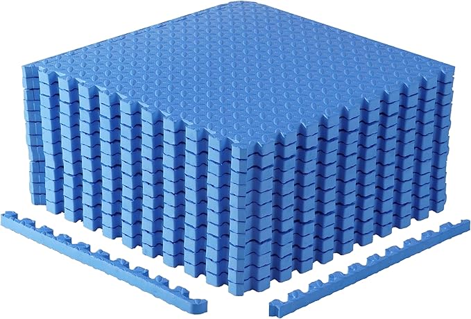 CAP Puzzle Exercise Mats | 1” Thick EVA Interlocking Foam Tiles for Home Gym Flooring | Multiple Options