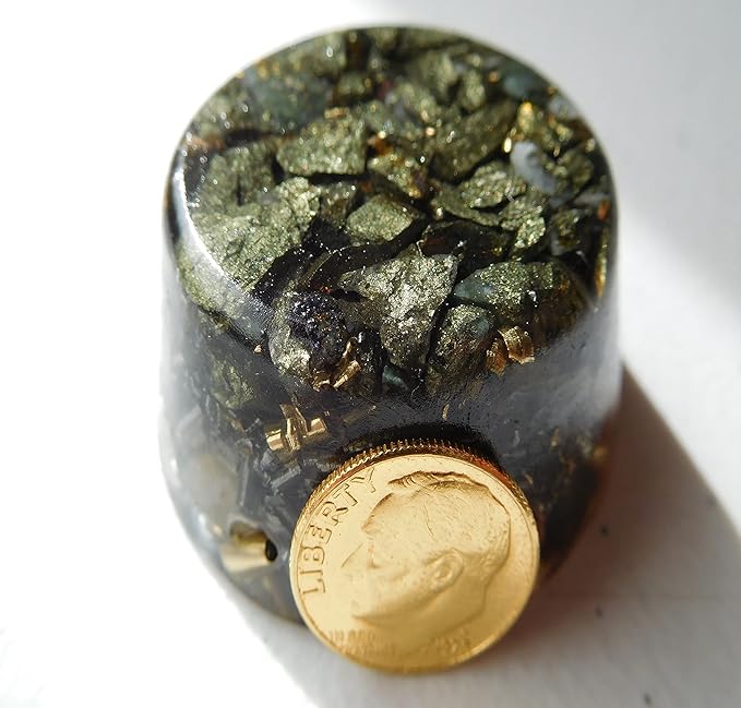 Chalcopyrite Peacock Ore Orgone Generator Energy Accumulator 528Hz/7.83Hz/Advance Harmonics Many Beautiful Ingredients and Colors!(Chalico Pyrite)