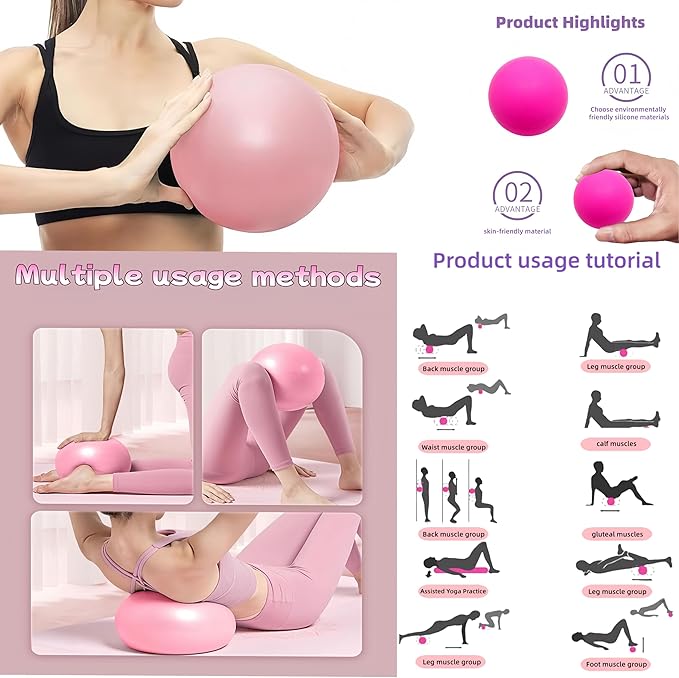 Home Pilates Kit for Women, Pilates Equipment Ring Set with Magic Circle, Body Tape Measure, D Grip Dumbbells, Pilates Ball, Massage Ball, Yoga Socks and Resistance Bands