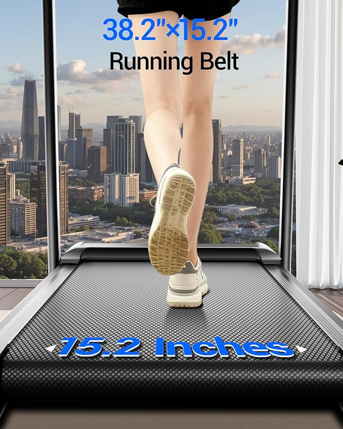 Treadmill with 15% Incline, 3-in-1 Portable Treadmills for Home and Office, Foldable Treadmill with Handles, 3.0HP Quiet Brushless Walking Pad Treadmill with Triple Display,300 LBS Weight Capacity