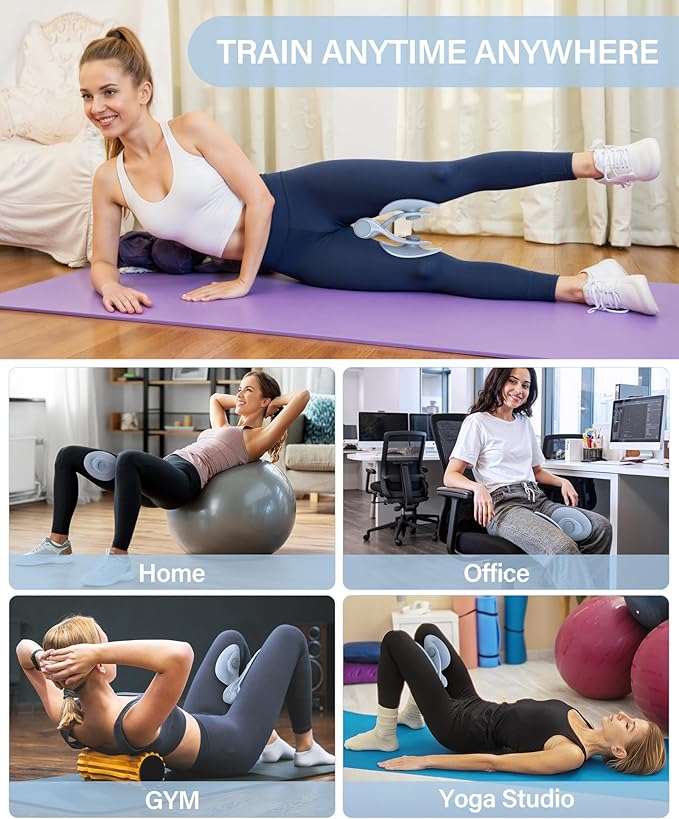 Kegel Exerciser, Pelvic Floor Muscle Exercise Devices for Women, Inner Thigh Exerciser Leg Workout Equipment Thigh Trainer for Male Hip Trimmer Inner Thigh Toner Workout