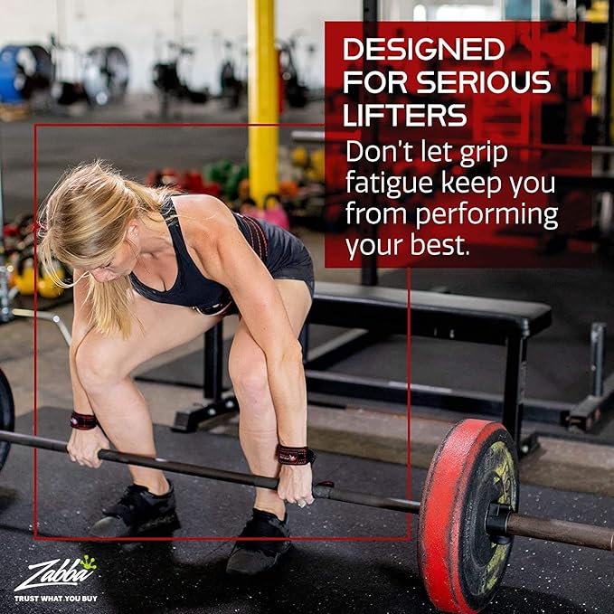 Dark Iron Fitness Wrist Straps for Weightlifting, Heavy Duty Gripping Suede Leather Bands for Men & Women, Support Wraps Gloves Alternative for Power Lifting Weight Strength Training Workouts