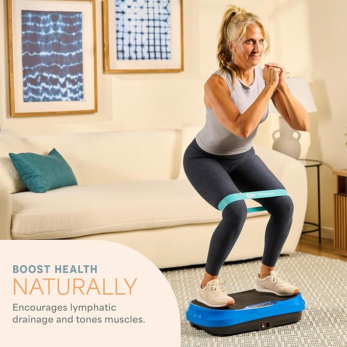 Lifepro Vibration Plate for Lymphatic Drainage – Whole Body Vibrating Platform Exercise Machine for Muscle Toning & Recovery with Remote Max Load 260 lb