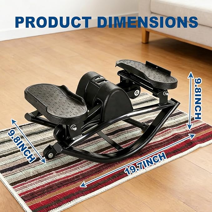Rock Stepper, Side to Side Exercise Machine, U-Shaped Rock Stepper Machine, Step Rocker Exercise with Uses Silent Technology, Digital Display and Anti-Slip Mat for Home Workout
