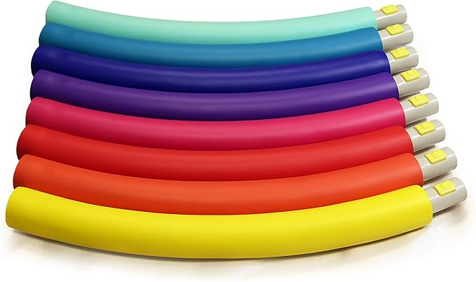Weighted Hula Hoop, Trim Hoop 3B (3 lb)/4B (4 lb) - Large, Weight Loss Fitness Sports Hoop with No Wavy Ridges (Rainbow Colors)