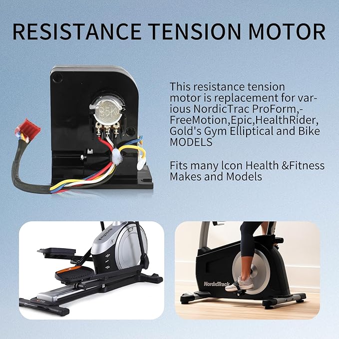 6V Elliptical Resistance Motor Brake Tensioner -Compatible with NordicTrack CX925 Elliptical Trainer- Replacement for NEL07940 193223 175656 182556 182851.