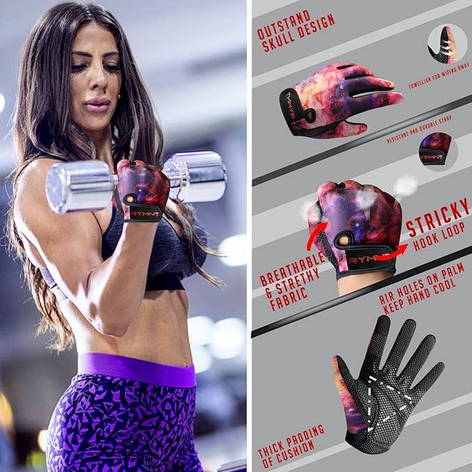 ZEROFIRE Full Finger Workout Gloves for Women Men - Weight Lifting Gloves with Full Palm Protection & Extra Grip for Women Gym, Weightlifting, Weight Lift, Rowing, Exercise, Sport, Cycling