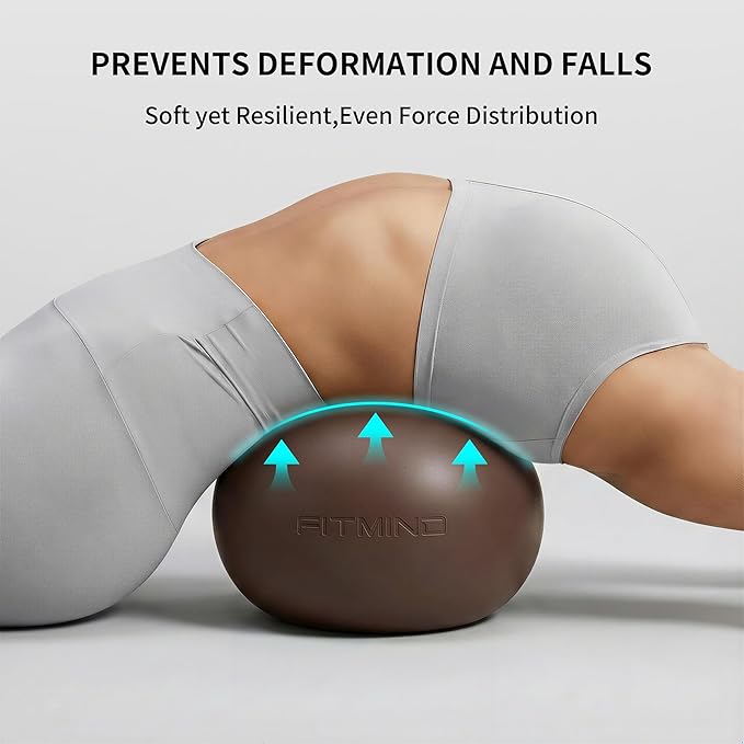 Pilates Ball 8 inch, Small Yoga Ball Extra Thick, Mini Pilates Ball with Pump, Non-Slip Surface Small Exercise Ball for Physical Therapy, Stretching, Strength & Core Training