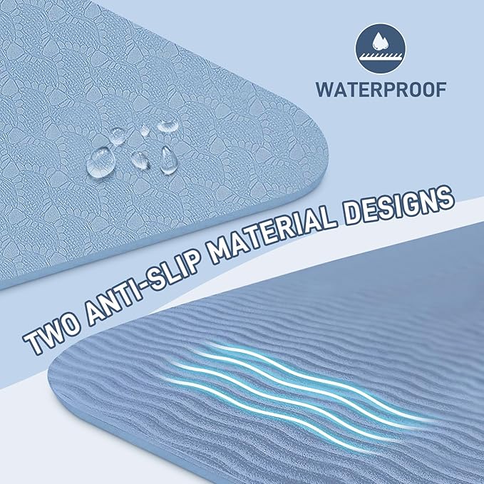 Foldable Yoga Mat for Travel 72"x 32"x 0.32"Inch, 8mm Thick Folding Exercise Mat, Outdoor Non-slip Pilates Mat for Women & Men, Wide Yoga Mat Packable for Workout and Fitness