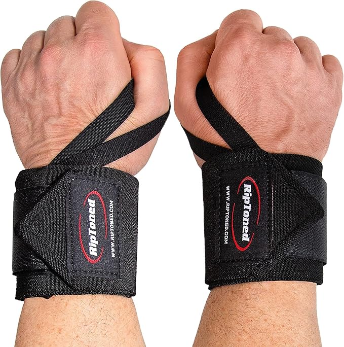 Rip Toned Wrist Wraps for Weightlifting – USPA & USAPL Approved 18" Wrist Straps for Powerlifting – Adjustable, Durable Gym Wraps with Thumb Loop – Quality Support for Men & Women