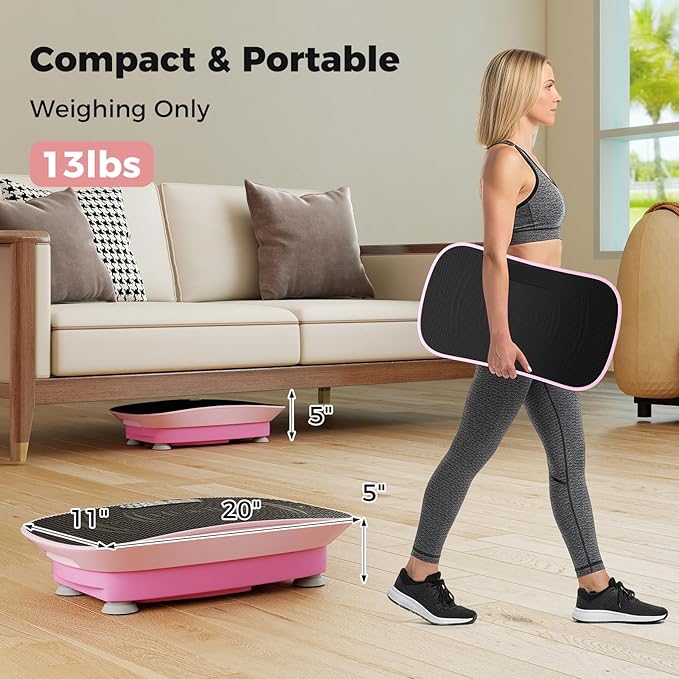 GYMAX Vibration Plate Exercise Machine, Vibration Plate with 10-Level Intensity, LED Display & Remote Control, Body Vibrating Plates Stand Shaking Platform Fat Burning Machine